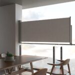 Patio Retractable Side Awning 100 x 300cm Grey