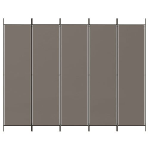 5-Panel Room Divider Anthracite 250x220cm Fabric - Image 3