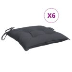 Chair Cushions 6pcs Anthracite 40x40x7cm Oxford Fabric