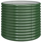 Garden Planter Powder-coated Steel 80x80x68cm Green