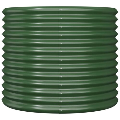Garden Planter Powder-coated Steel 80x80x68cm Green - Image 4