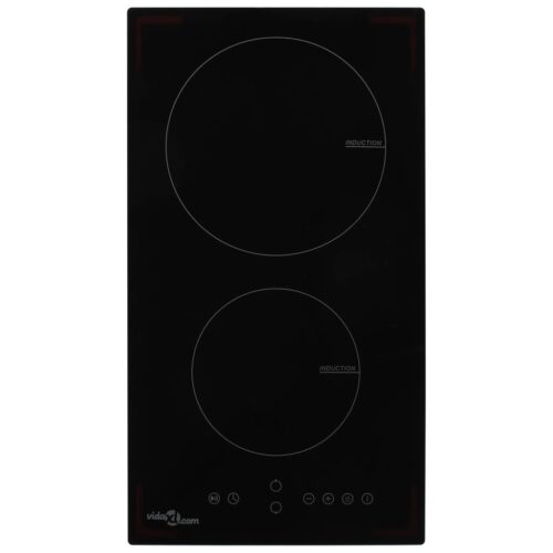 Induction Hob with 2 Burners Touch Control Glass 3500 W