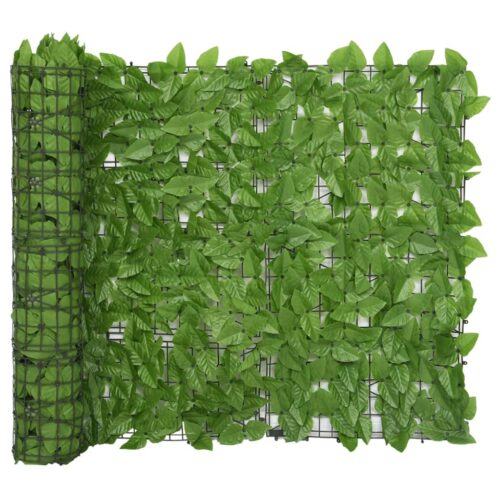 Balcony Screen with Green Leaves 400x100cm