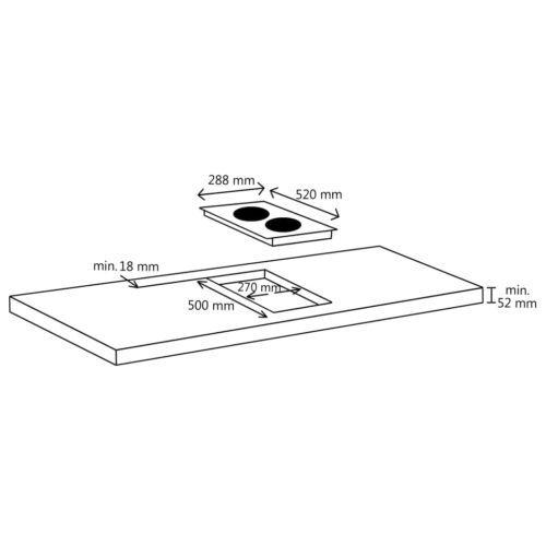 Ceramic Hob with 2 Burners Touch Control 3000 W - Image 5