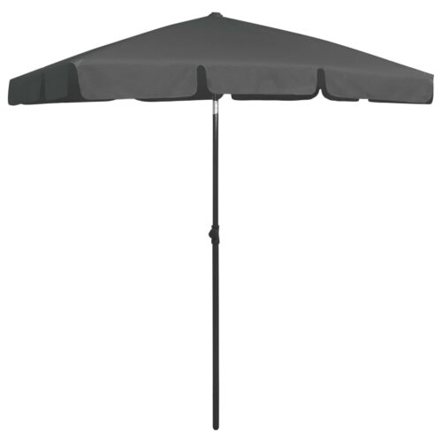 Beach Umbrella Anthracite 180x120cm - Image 2