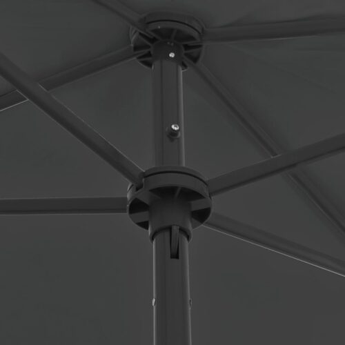 Beach Umbrella Anthracite 180x120cm - Image 7