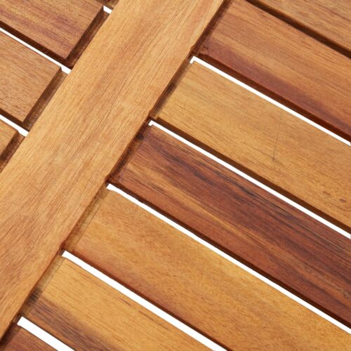 Folding Garden Coffee Table 40x40x40cm Solid Acacia Wood - Image 5