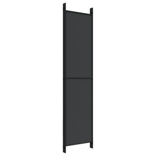 5-Panel Room Divider Black 250x220cm Fabric - Image 6