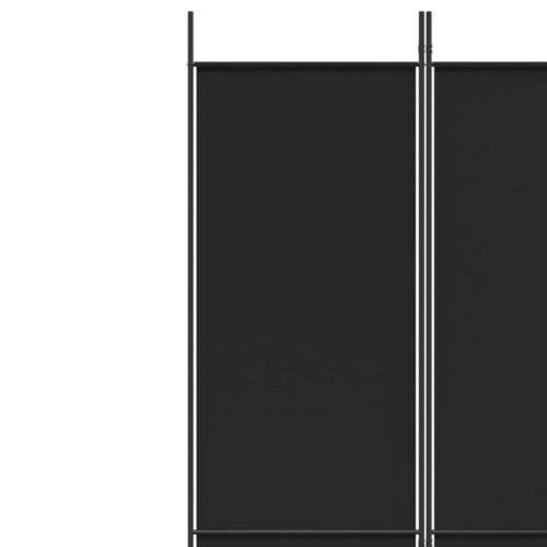 5-Panel Room Divider Black 250x220cm Fabric - Image 7