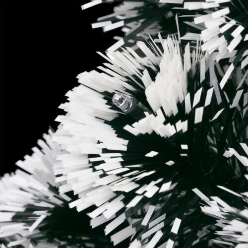 Pre-lit Christmas Tree Green White 150cm Fibre Optic - Image 4