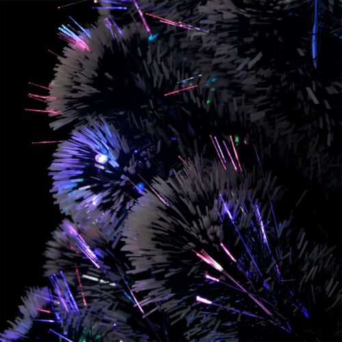 Pre-lit Christmas Tree Green White 150cm Fibre Optic - Image 5
