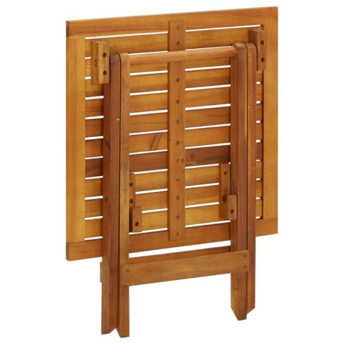 Bistro Table 46x46x47cm Solid Acacia Wood - Image 5