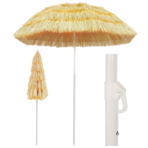 Beach Umbrella Natural 180cm Hawaii Style - Image 2