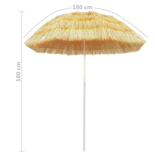 Beach Umbrella Natural 180cm Hawaii Style - Image 6