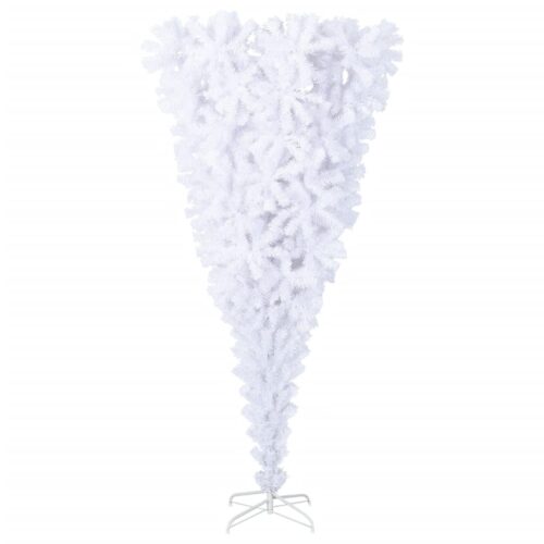 Upside-down Artificial Christmas Tree with Stand White 210cm - Image 2