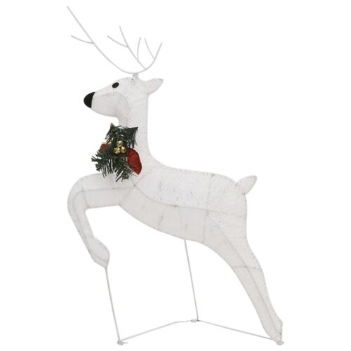 Reindeer Sleigh Christmas Decoration 60 LEDs Outdoor White - Image 4