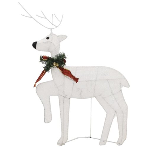 Reindeer Sleigh Christmas Decoration 60 LEDs Outdoor White - Image 5