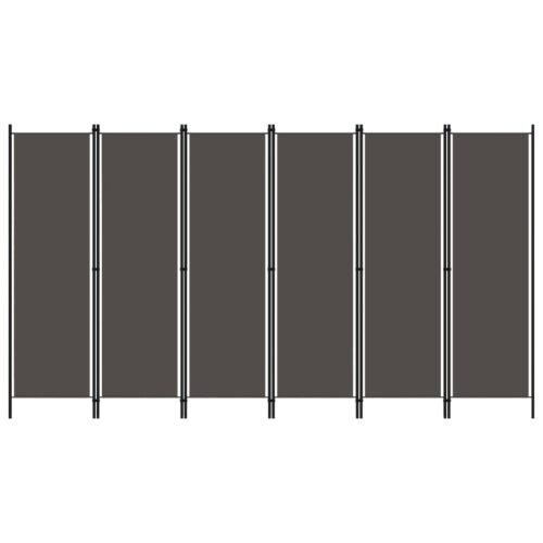6-Panel Room Divider Anthracite 300x180cm