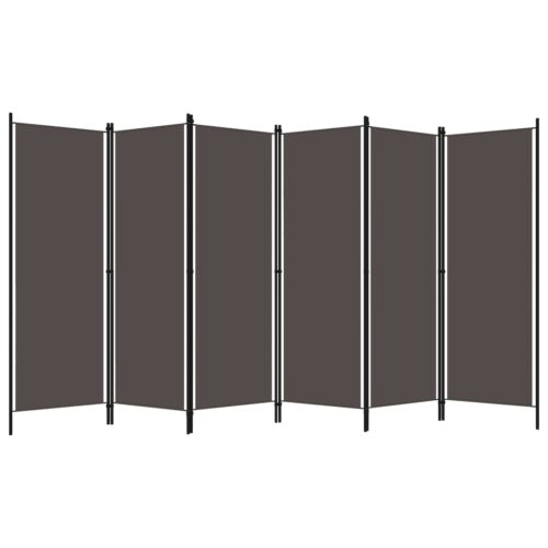 6-Panel Room Divider Anthracite 300x180cm - Image 2