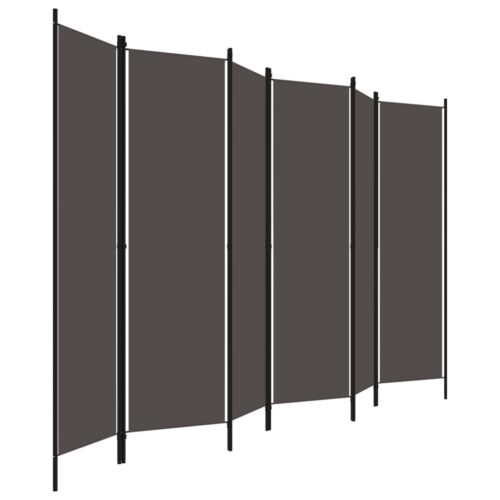 6-Panel Room Divider Anthracite 300x180cm - Image 3