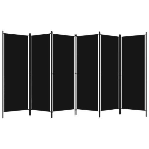 6-Panel Room Divider Black 300x180cm - Image 2