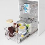 Pull-Out Wire Baskets 2pcs Silver 300mm