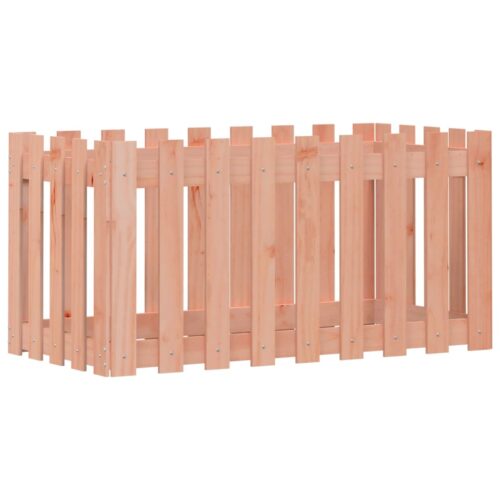 Garden Raised Bed with Fence Design 100x50x50cm Solid Wood Douglas