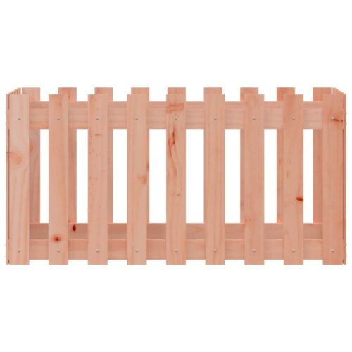 Garden Raised Bed with Fence Design 100x50x50cm Solid Wood Douglas - Image 6