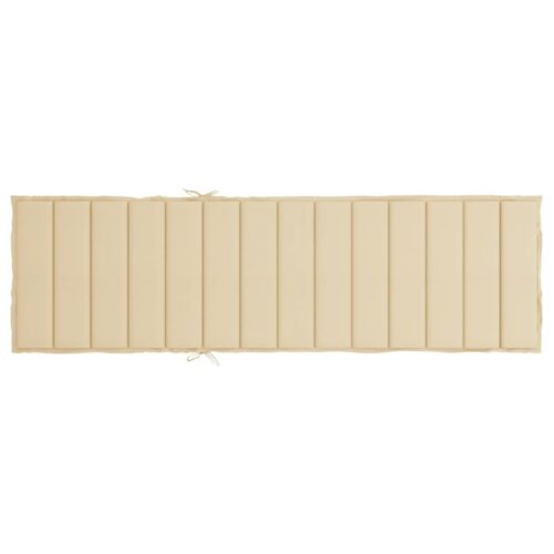 Sun Lounger Cushion Beige 200x70x3cm Oxford Fabric - Image 5