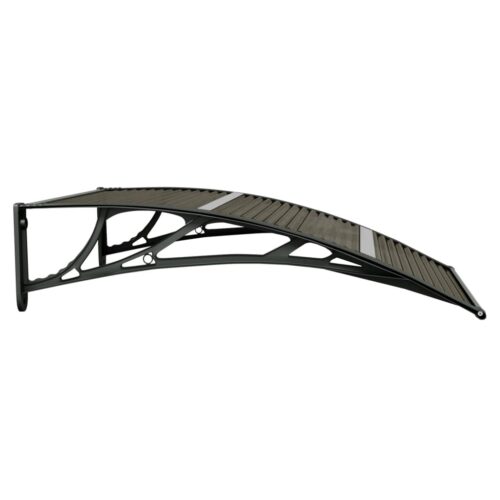 Door Canopy Black 100x80cm Polycarbonate - Image 4