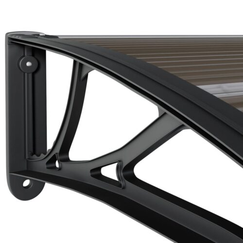 Door Canopy Black 100x80cm Polycarbonate - Image 5