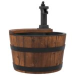 Water Fountain with Pump 28x28x34.5cm Solid Wood Fir