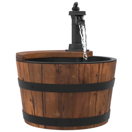 Water Fountain with Pump 28x28x34.5cm Solid Wood Fir - Image 3