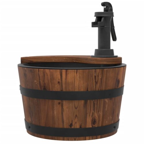 Water Fountain with Pump 28x28x34.5cm Solid Wood Fir - Image 4