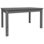 Garden Table Grey 82.5x50.5x45cm Solid Wood Pine