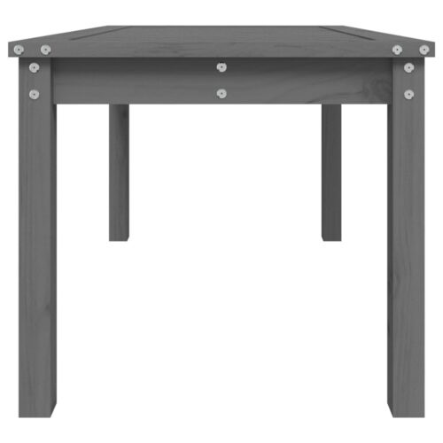 Garden Table Grey 82.5x50.5x45cm Solid Wood Pine - Image 6