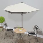 Balcony Parasol with Aluminium Pole Sand 270x144cm Half