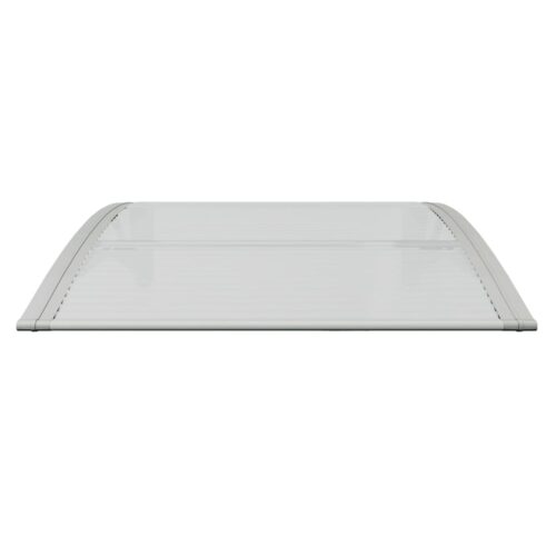 Door Canopy Grey Transparent 80x75cm Polycarbonate - Image 3