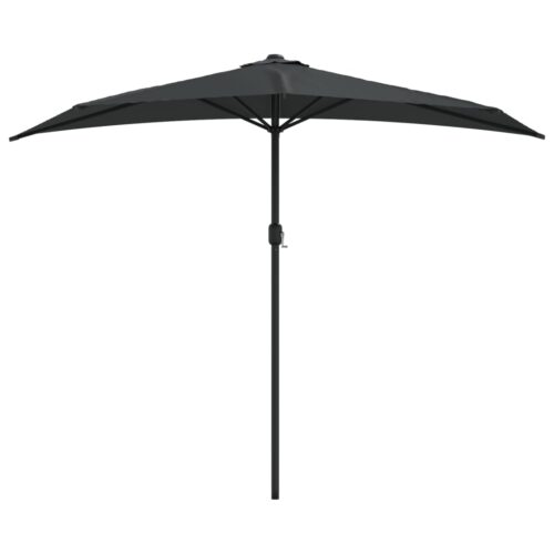Balcony Parasol with Aluminium Pole Anthracite 270x144cm Half - Image 3