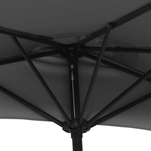Balcony Parasol with Aluminium Pole Anthracite 270x144cm Half - Image 6