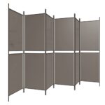 6-Panel Room Divider Anthracite 300x220cm Fabric