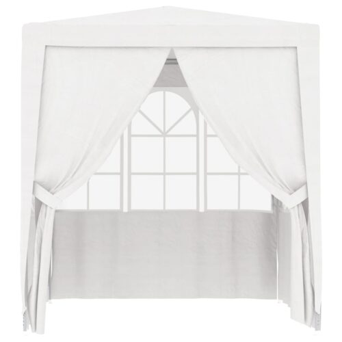 Professional Party Tent with Side Walls 2x2m White 90 g/m - Image 2
