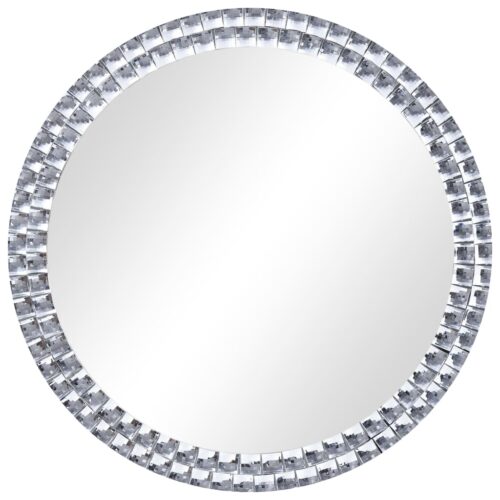 60cm Round Wall Mirror Tempered Glass Bathroom Makeup Living Room Hallway Decor