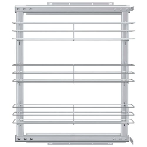 3-Tier Pull-Out Kitchen Wire Basket Silver 47x15.5x55.5 cm - Image 5
