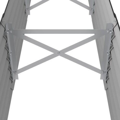 Garden Raised Bed Powder-coated Steel 224x40x36cm Anthracite - Image 5
