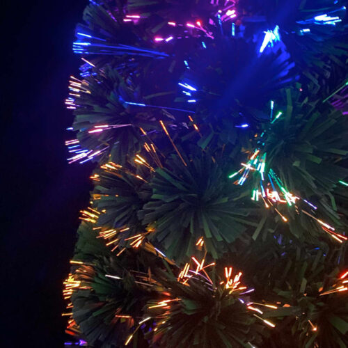1.8m Artificial Slim Christmas Tree Fibre Optic Lights Stand Xmas Decor 180cm - Image 4
