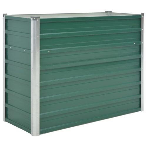 Garden Raised Bed Galvanised Steel 100x40x77cm Green