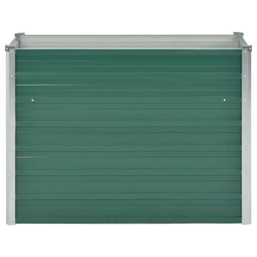 Garden Raised Bed Galvanised Steel 100x40x77cm Green - Image 3