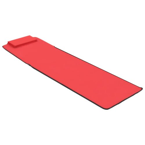 Folding Beach Mats 2pcs Steel Fabric Red - Image 8