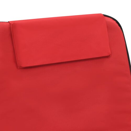 Folding Beach Mats 2pcs Steel Fabric Red - Image 10
